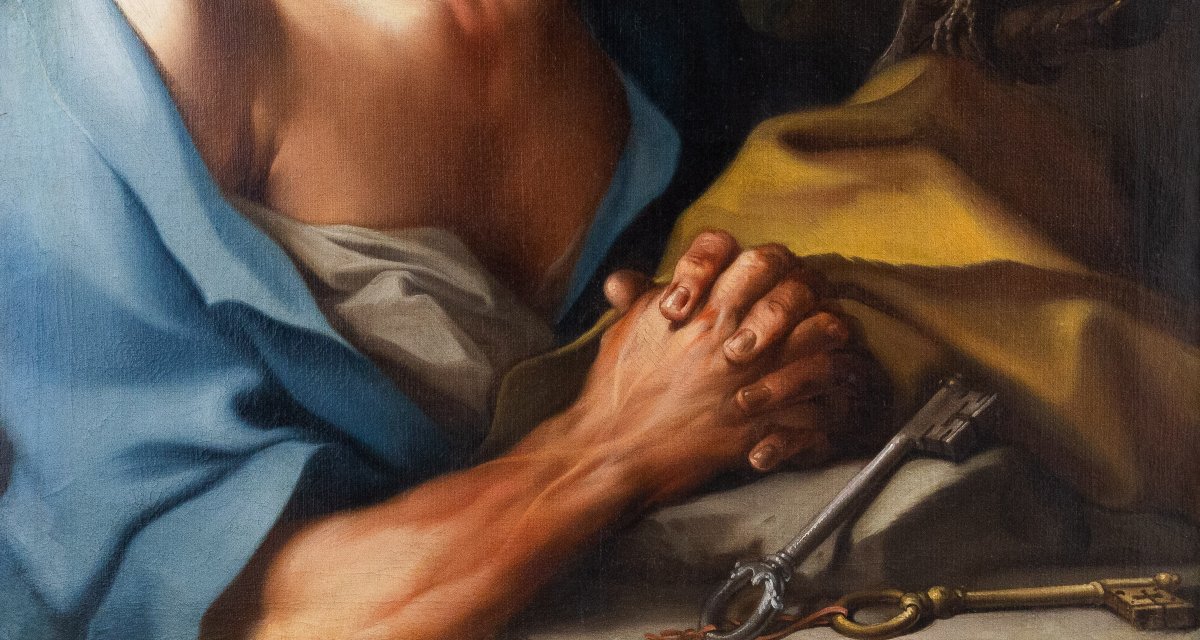 Ignazio Stern, "the Repentance Of Peter," Oil On Canvas, 1721-1722-photo-5