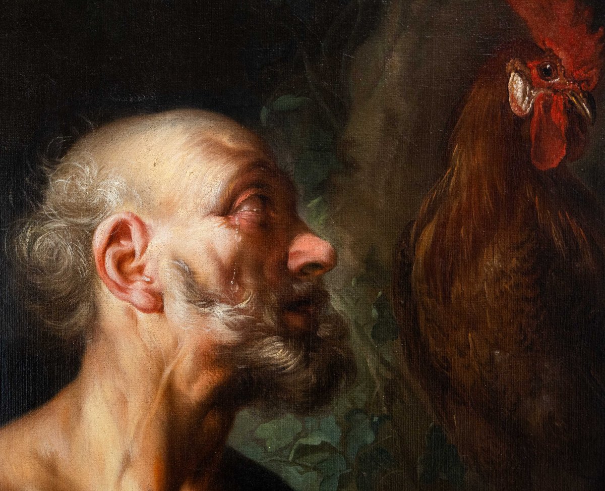 Ignazio Stern, "the Repentance Of Peter," Oil On Canvas, 1721-1722-photo-6