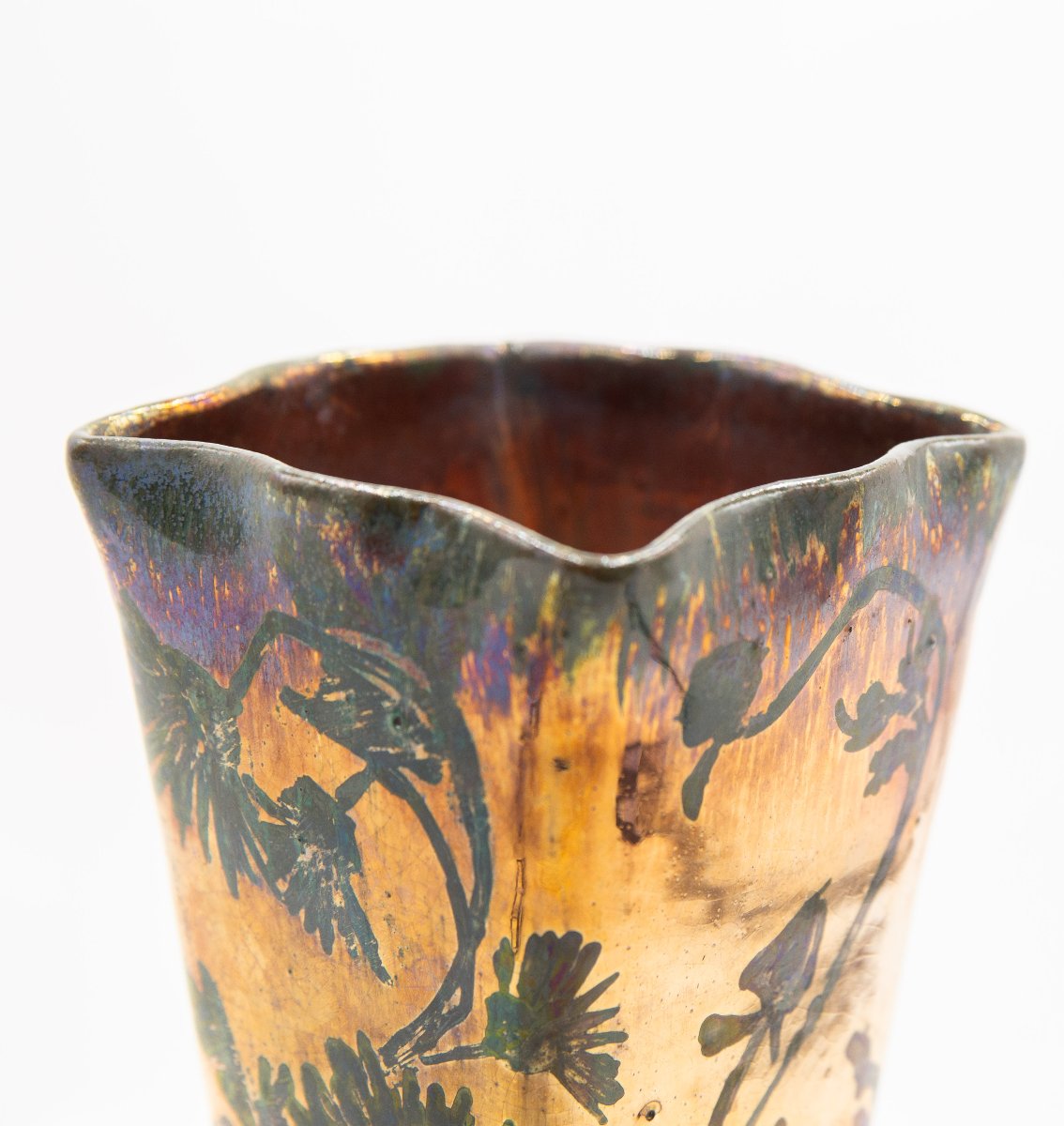 Art Nouveau Vase – J. Massier Fils, Vallauris France, Ca. 1890–1910-photo-3