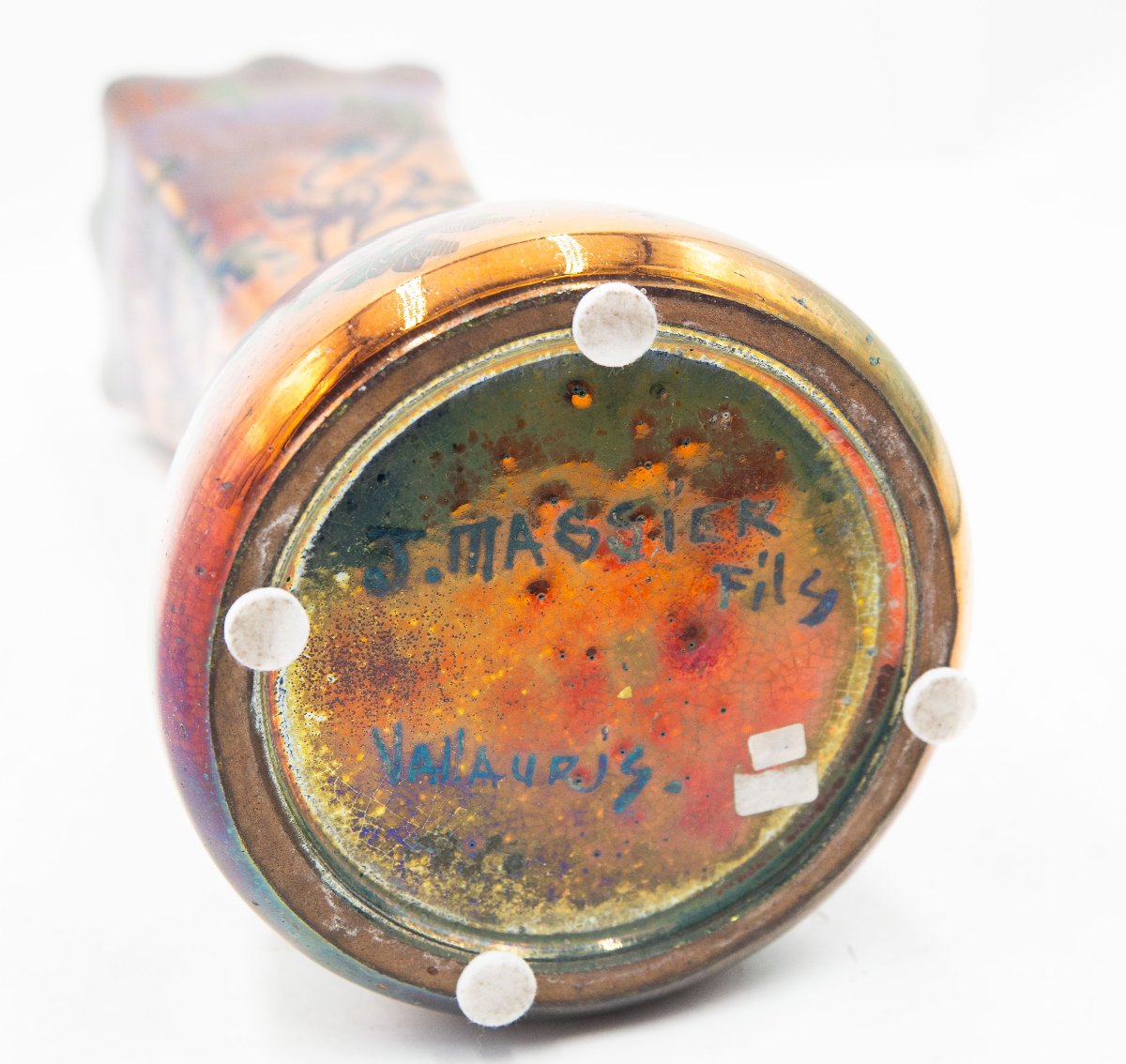 Art Nouveau Vase – J. Massier Fils, Vallauris France, Ca. 1890–1910-photo-4