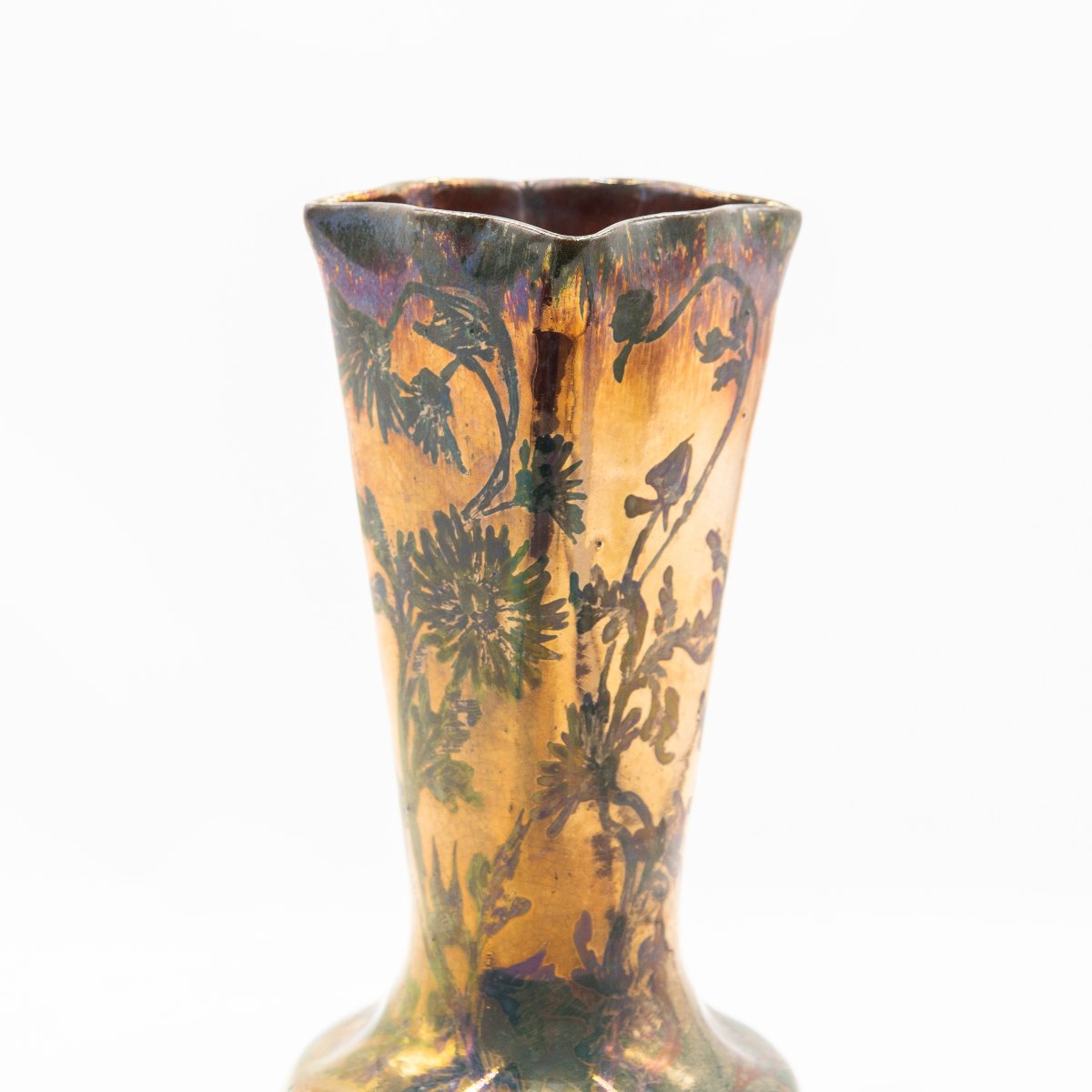 Art Nouveau Vase – J. Massier Fils, Vallauris France, Ca. 1890–1910-photo-1