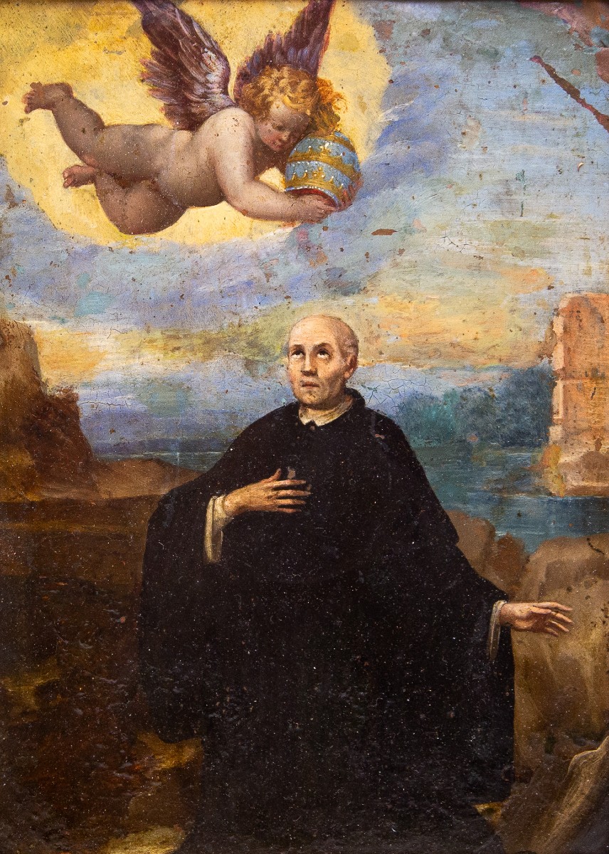 « L'extase du saint », huile sur cuivre (ramino), XVIIe siècle