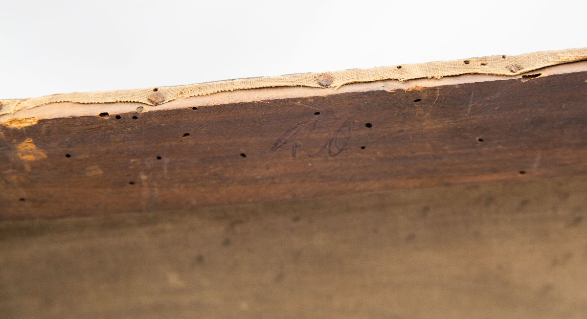 Luigi Deleidi, “landscape With Snow,” Oil On Canvas, 19th Century-photo-8