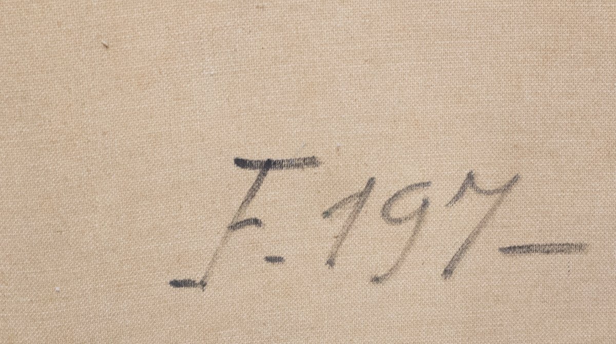 Giuseppe Gheduzzi, « Journée grise à Venise », huile sur toile, signée, début du XXe siècle-photo-3