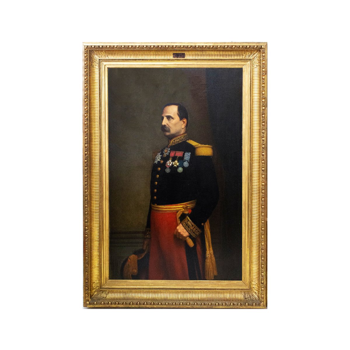 Eugène Laville, « Portrait du général Barral », signé, huile sur toile, Salon de 1869-photo-3
