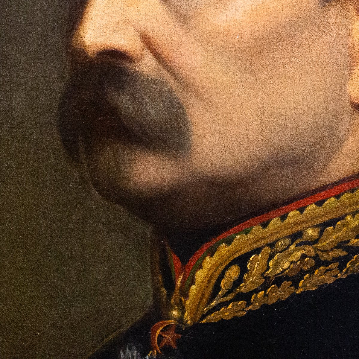 Eugène Laville, « Portrait du général Barral », signé, huile sur toile, Salon de 1869-photo-2