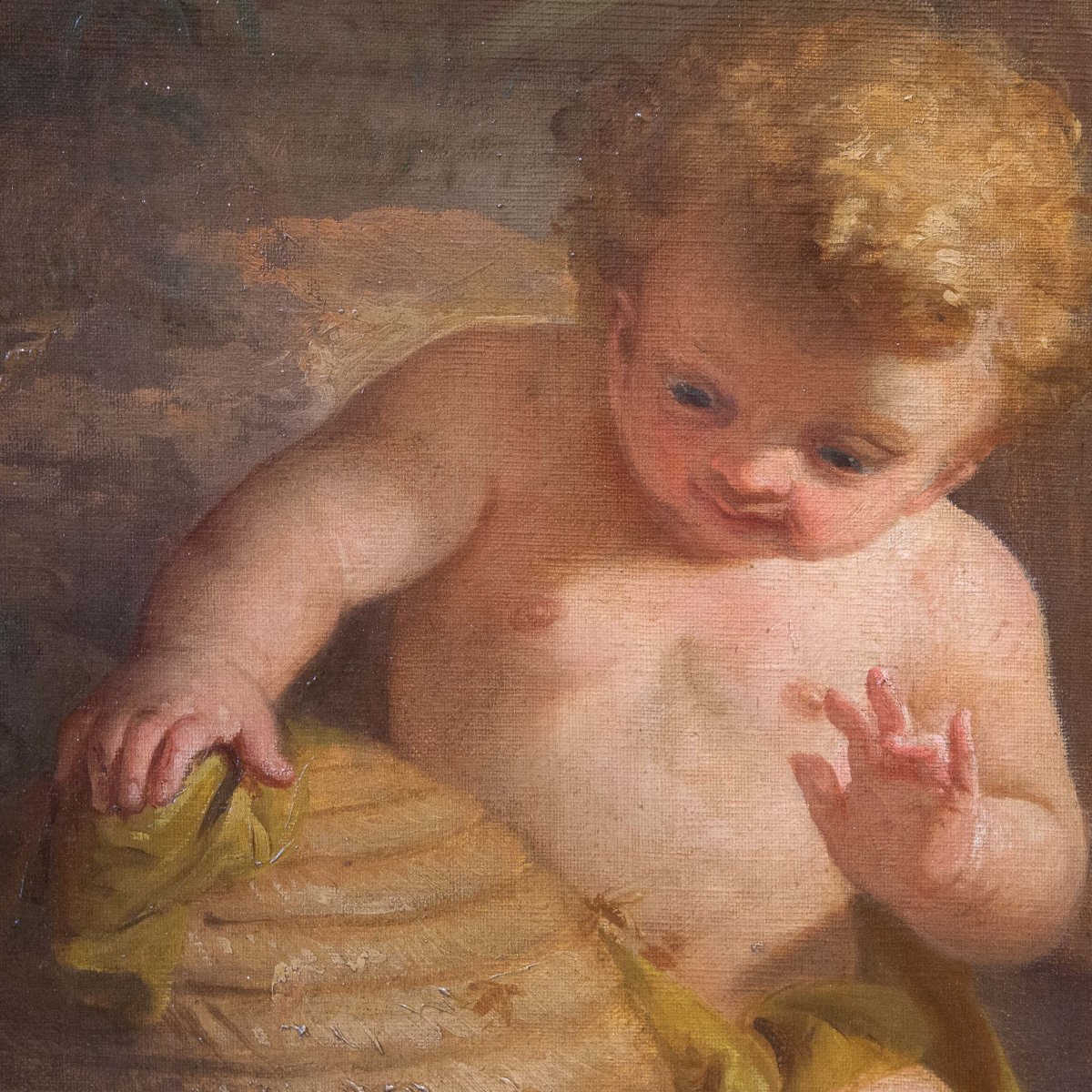 Domenico Mossello, triptyque « Cycle des Arts », huile sur toile, signé, 1874-photo-2