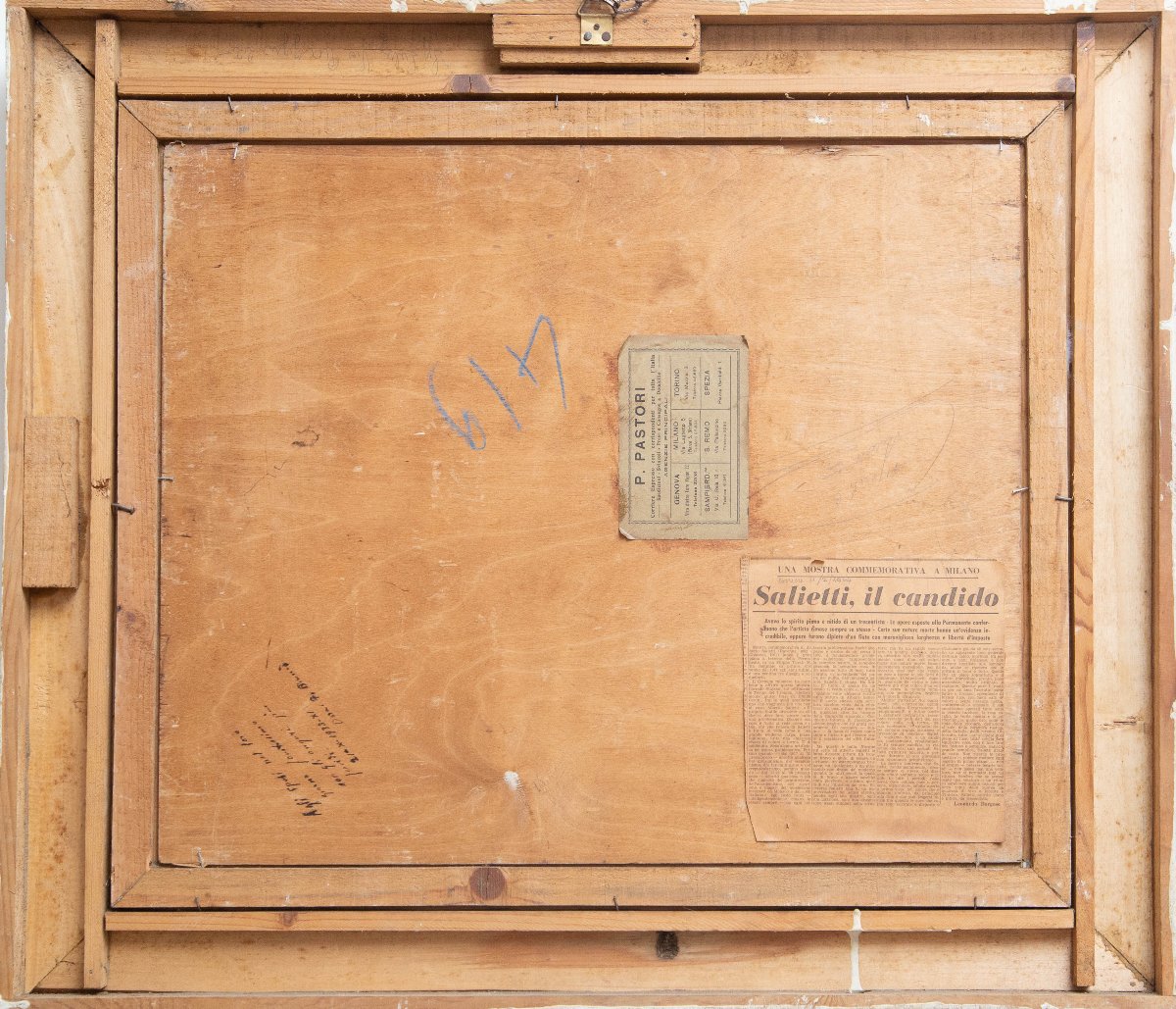 Alberto Salietti, Oil On Panel, “venice,” Signed, 1932-photo-4