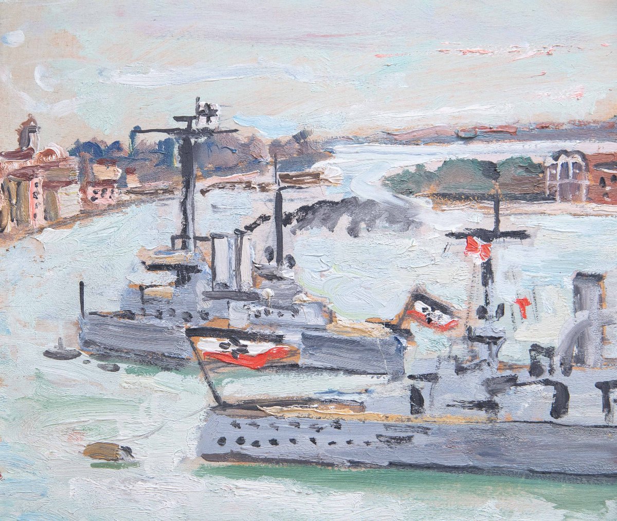 Alberto Salietti, Oil On Panel, “venice,” Signed, 1932-photo-4