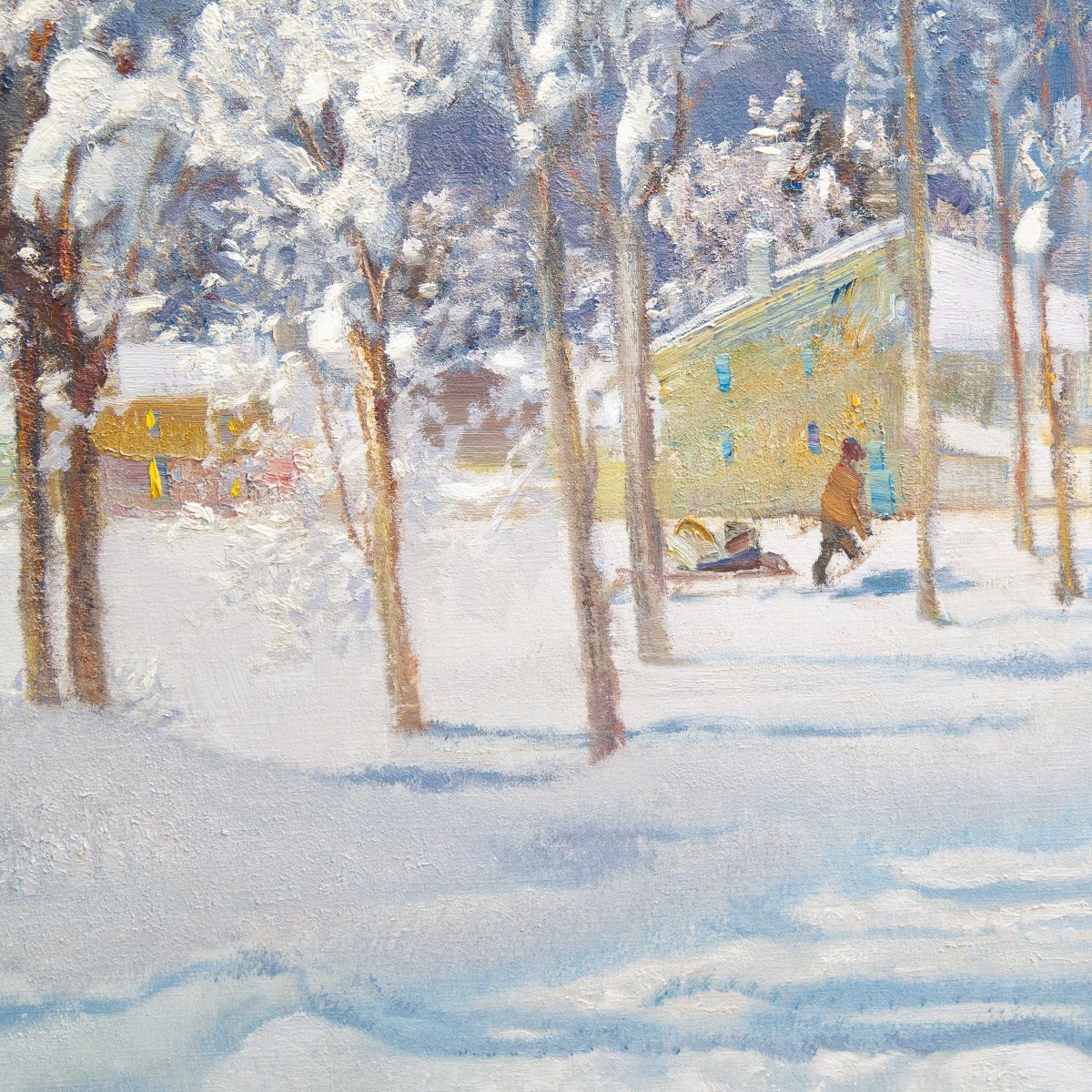 Ottorino Campagnari, “in The Vicinity Of Usseglio,” Oil On Canvas, 20th Century-photo-4