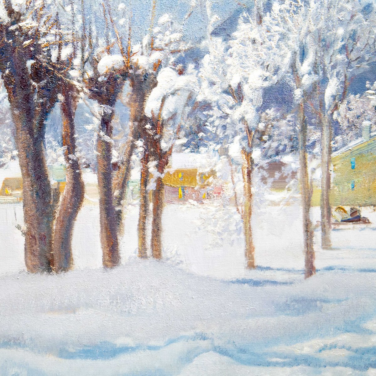 Ottorino Campagnari, “in The Vicinity Of Usseglio,” Oil On Canvas, 20th Century-photo-5