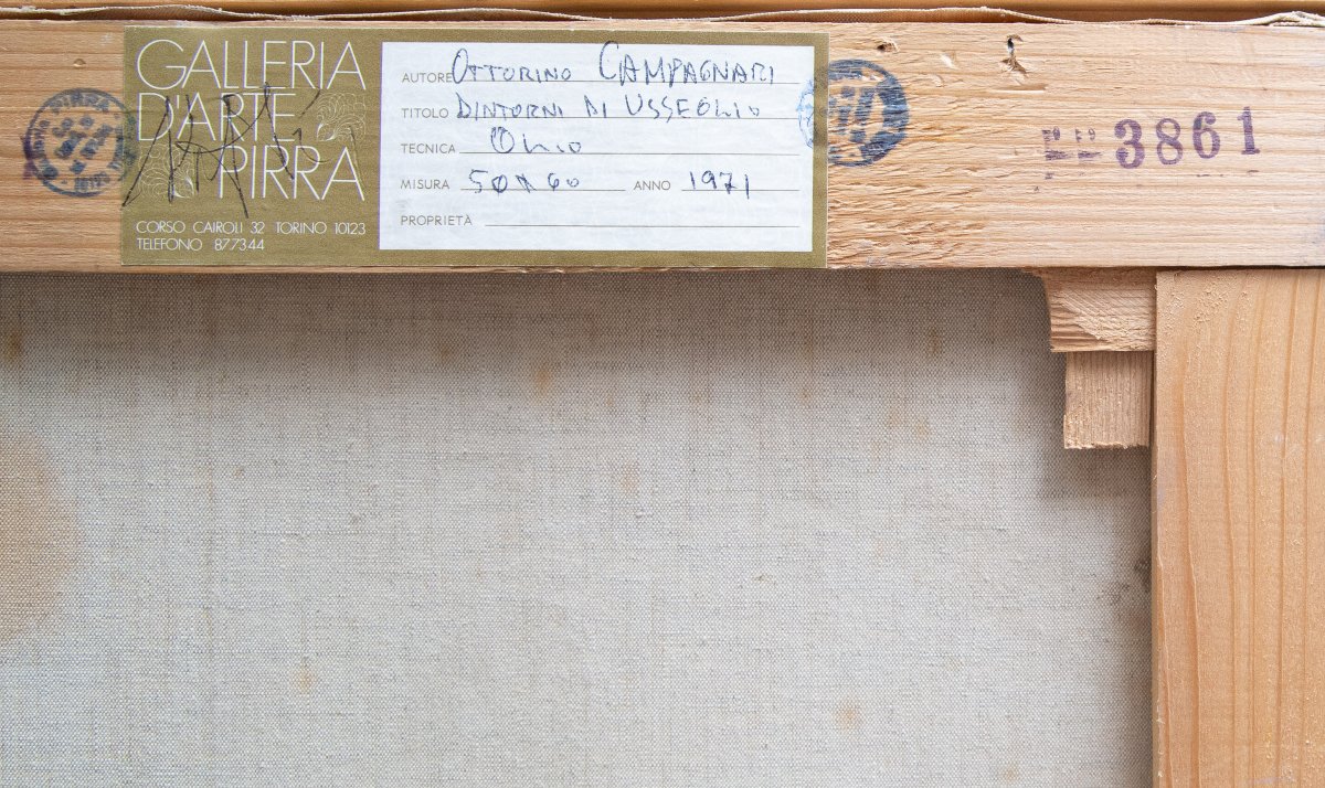 Ottorino Campagnari, “in The Vicinity Of Usseglio,” Oil On Canvas, 20th Century-photo-8