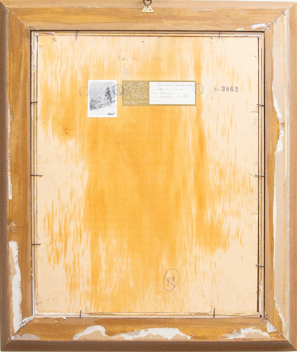 Ottorino Campagnari, “val Di Susa,” Oil On Panel, Signed, 20th Century-photo-6