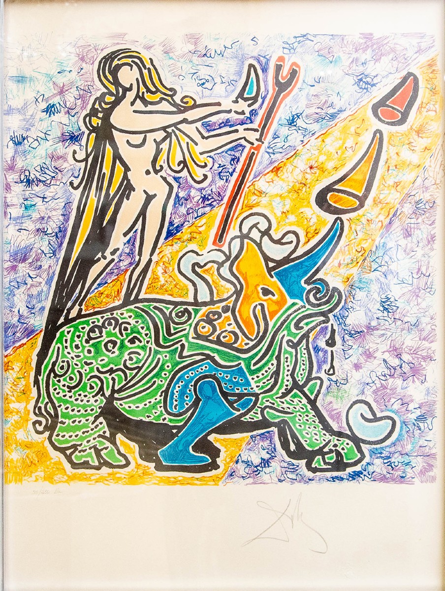 Salvador DALI, « La Vierge et le rhinocéros », signé, éd. 250 