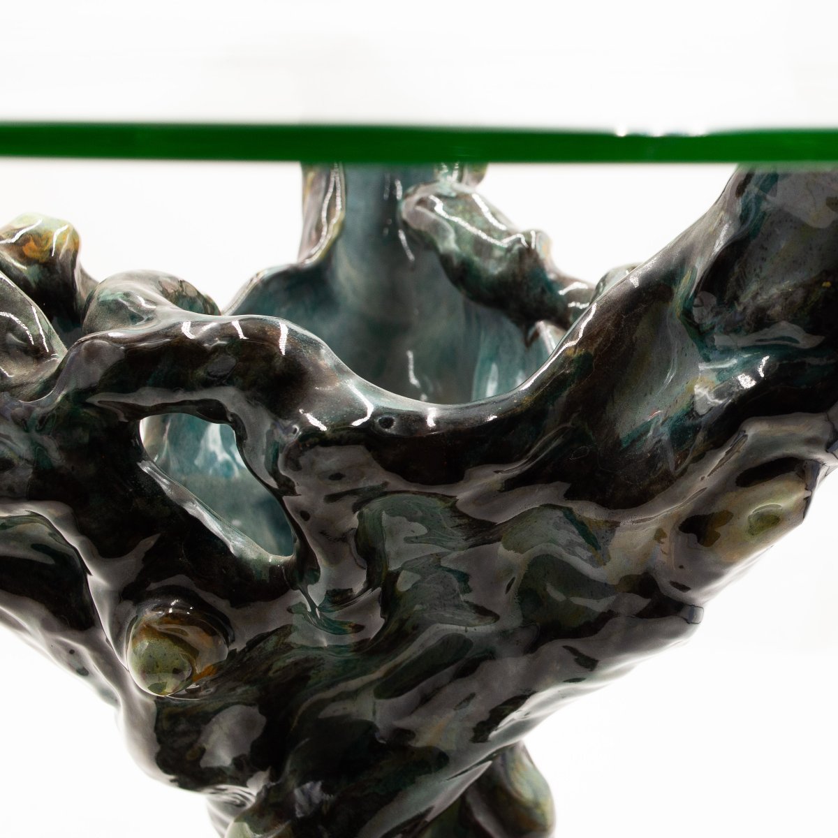 Table basse en céramique, Italie, années 1950-photo-3