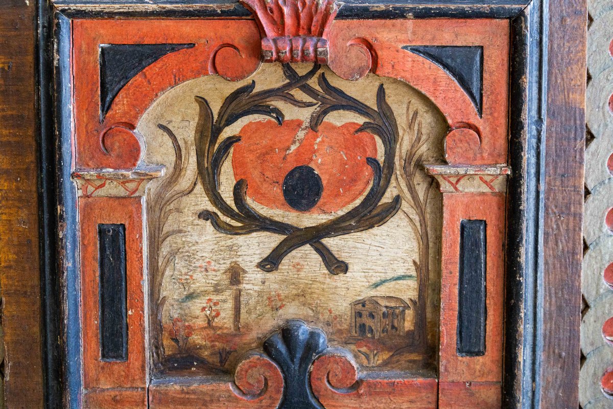 Coffre frioulan peint, fin du XVIIIe – début du XIXe siècle-photo-5