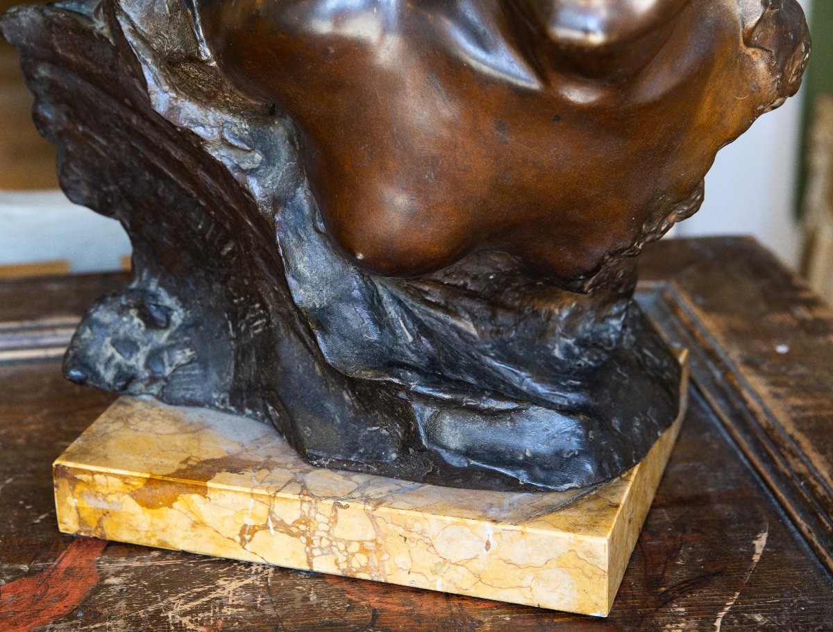 Gabriele Parente, Female Figure, Bronze, 19th Century-photo-1