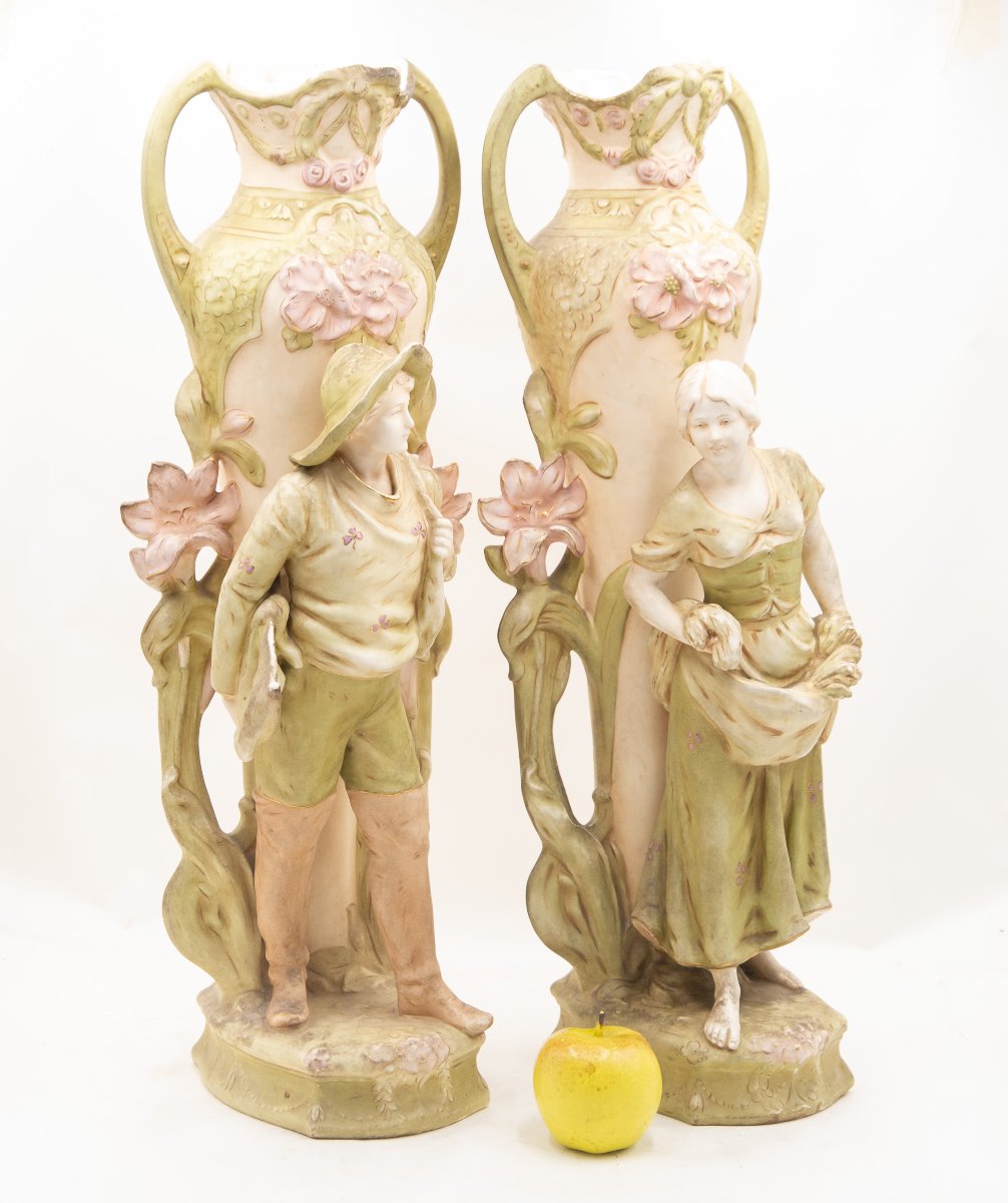 Paire de vases figuratifs de style Art nouveau, vers 1890 – 1910-photo-4