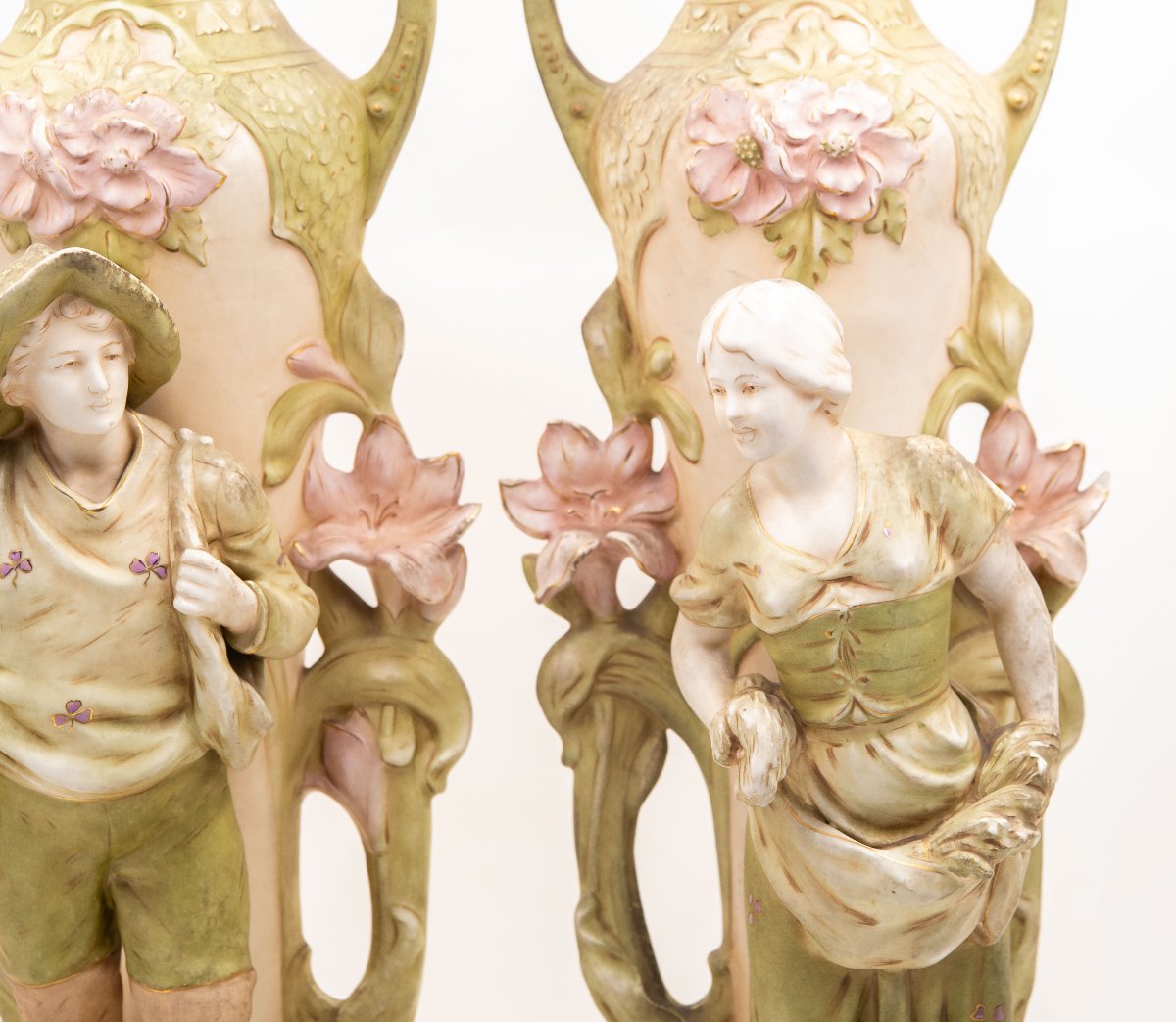 Paire de vases figuratifs de style Art nouveau, vers 1890 – 1910-photo-1