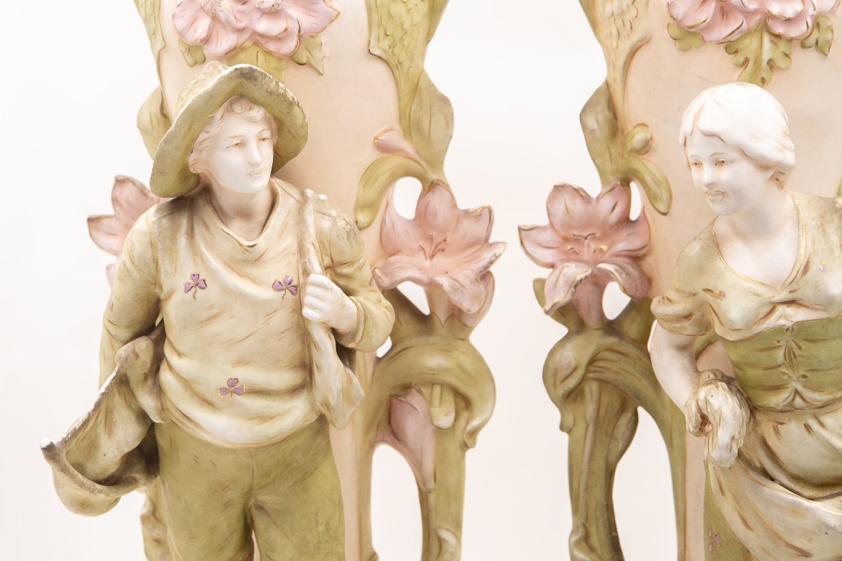 Paire de vases figuratifs de style Art nouveau, vers 1890 – 1910-photo-2