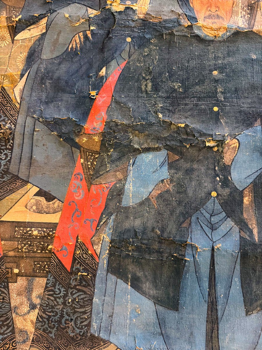 Silk Painting – Portrait Of Ancestors, China, Early 20th Century-photo-3
