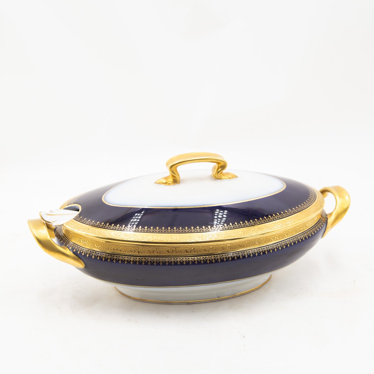Service de table Limoges « Bleu cobalt et or », XXe siècle-photo-3
