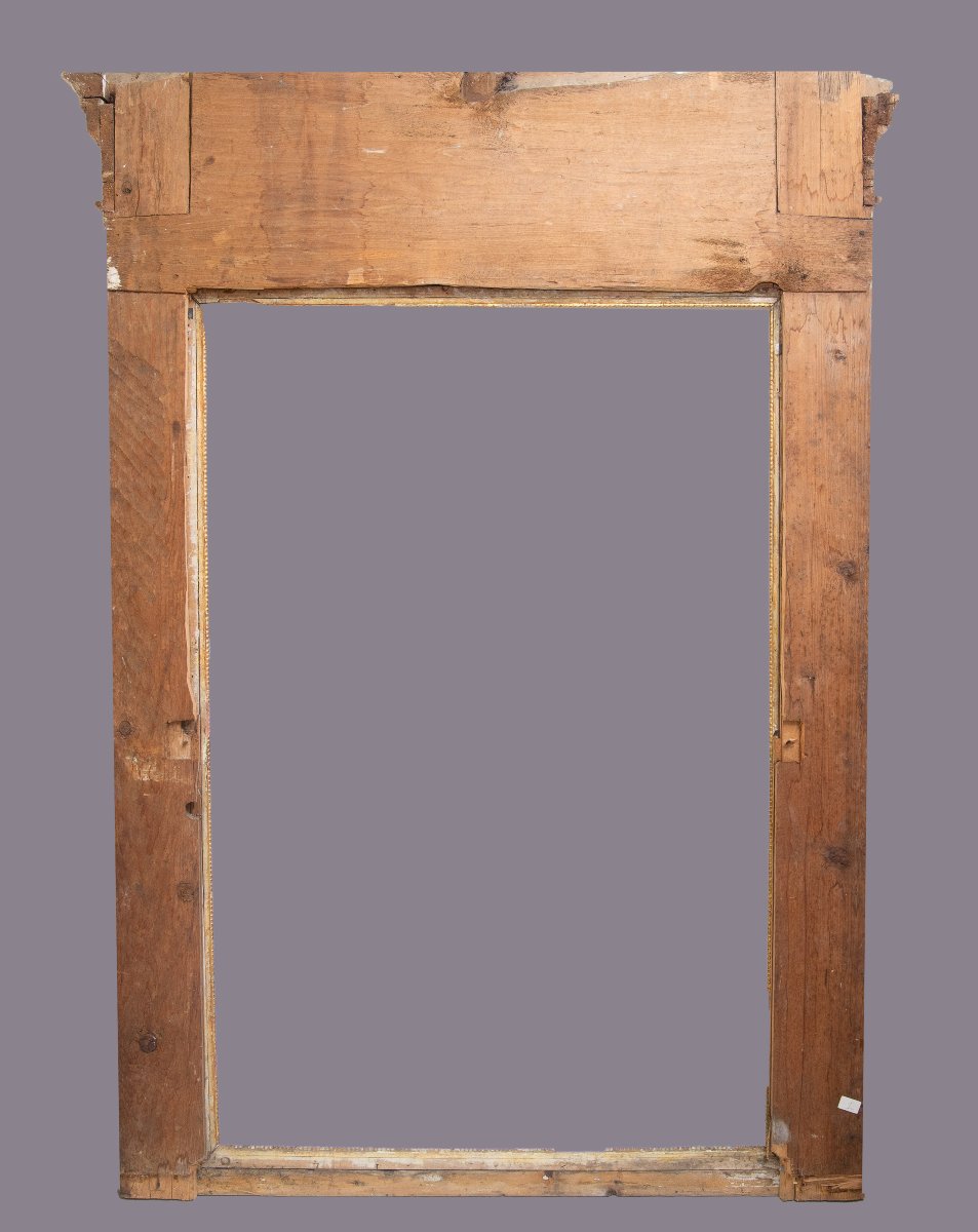  Cadre néoclassique en bois laqué, XVIIIe siècle-photo-4
