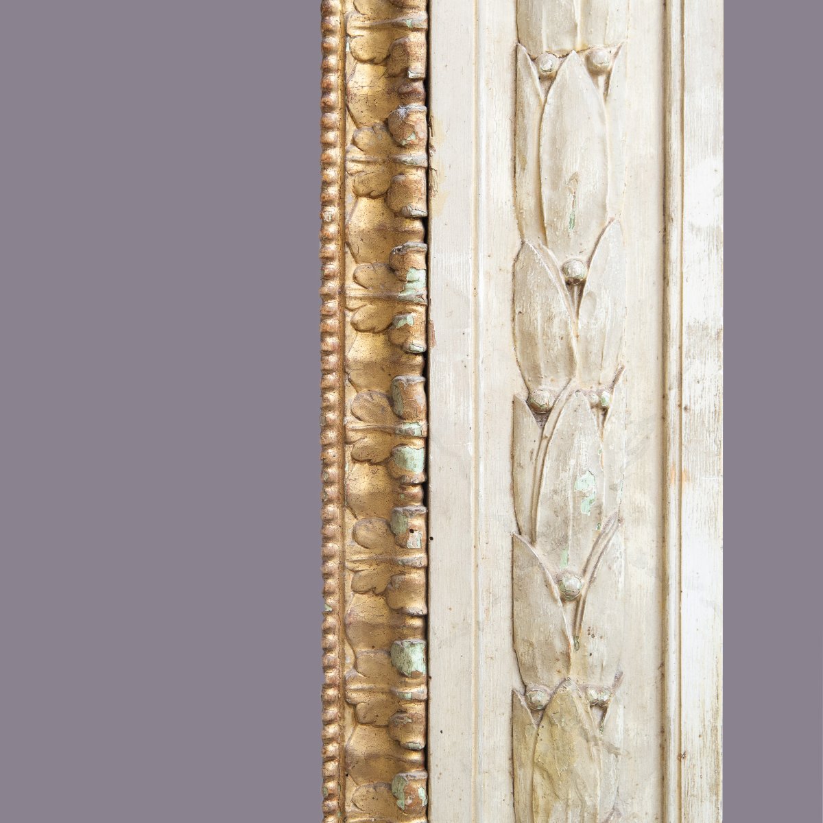  Cadre néoclassique en bois laqué, XVIIIe siècle-photo-5