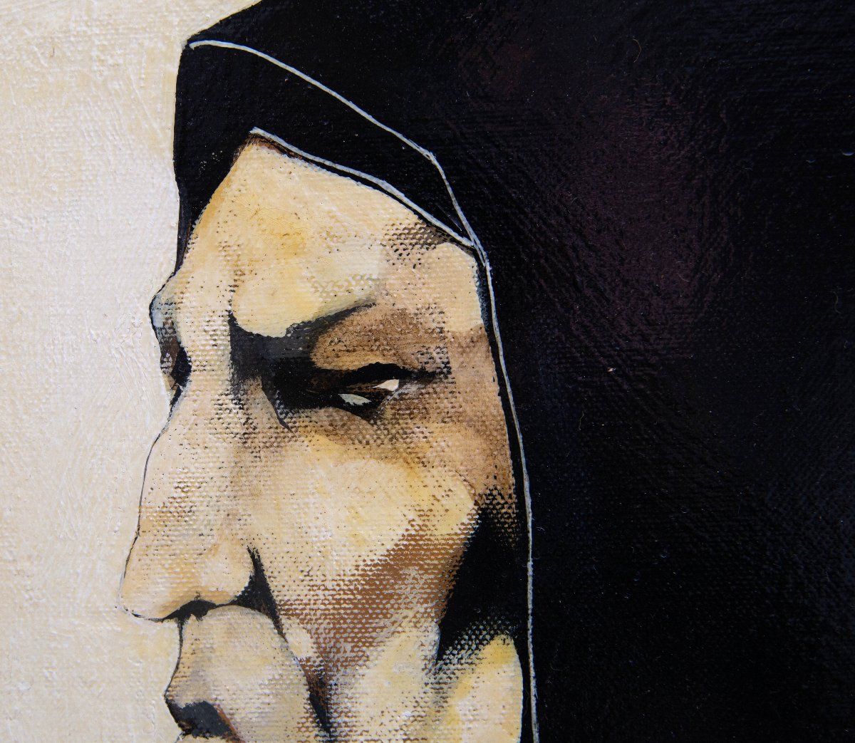 Giancarlo Cori, Étude de Dante, huile sur toile, signée, 1977-photo-2