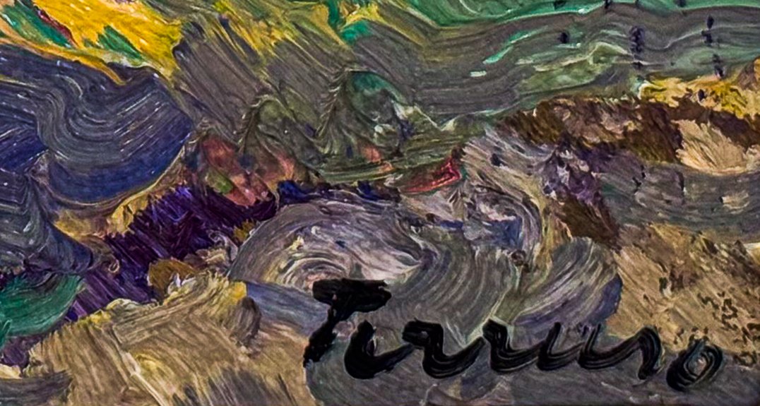Saverio Terruso, “harvest,” Oil On Canvas, Signed, 20th Century-photo-2