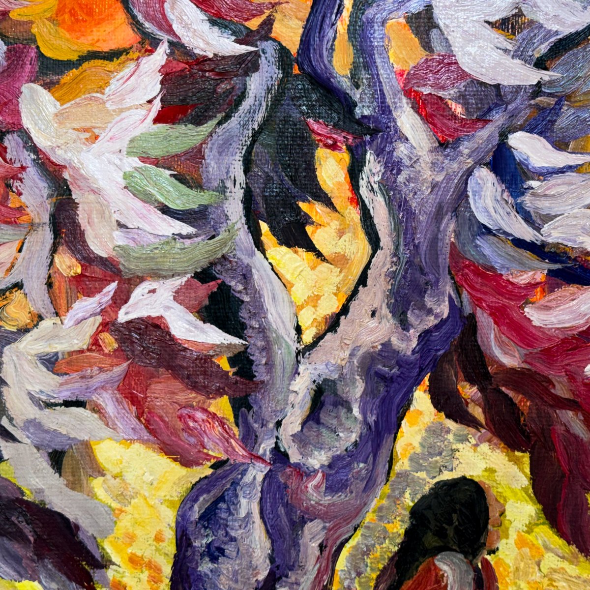 Saverio Terruso, “harvest,” Oil On Canvas, Signed, 20th Century-photo-2