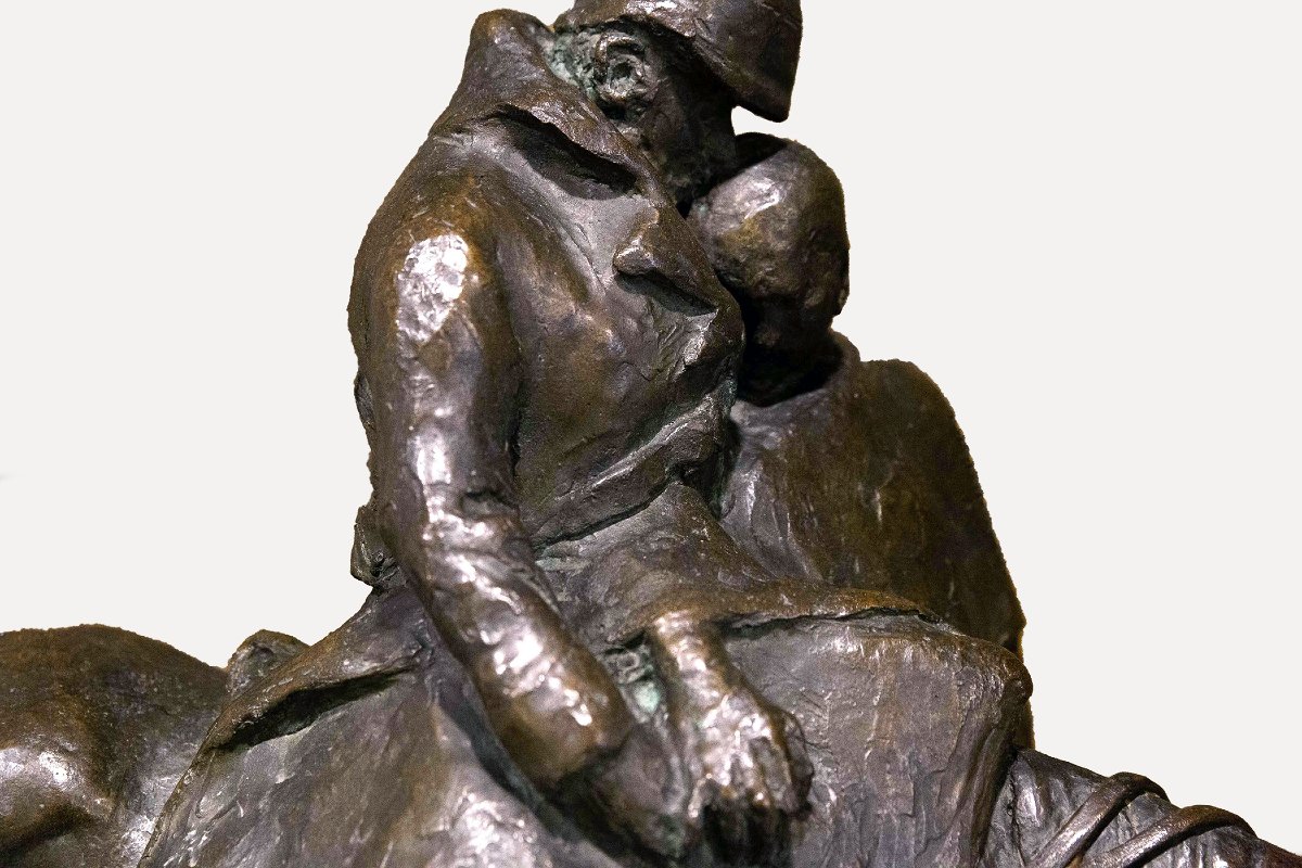 Riccardo Ripamonti, "knight," Signed, Early 20th Century-photo-6