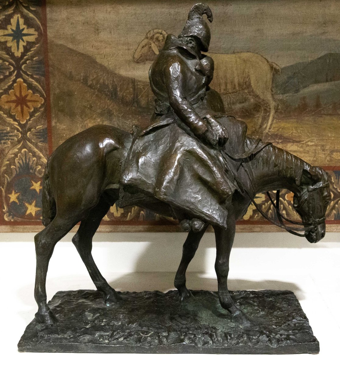 Riccardo Ripamonti, "knight," Signed, Early 20th Century-photo-8