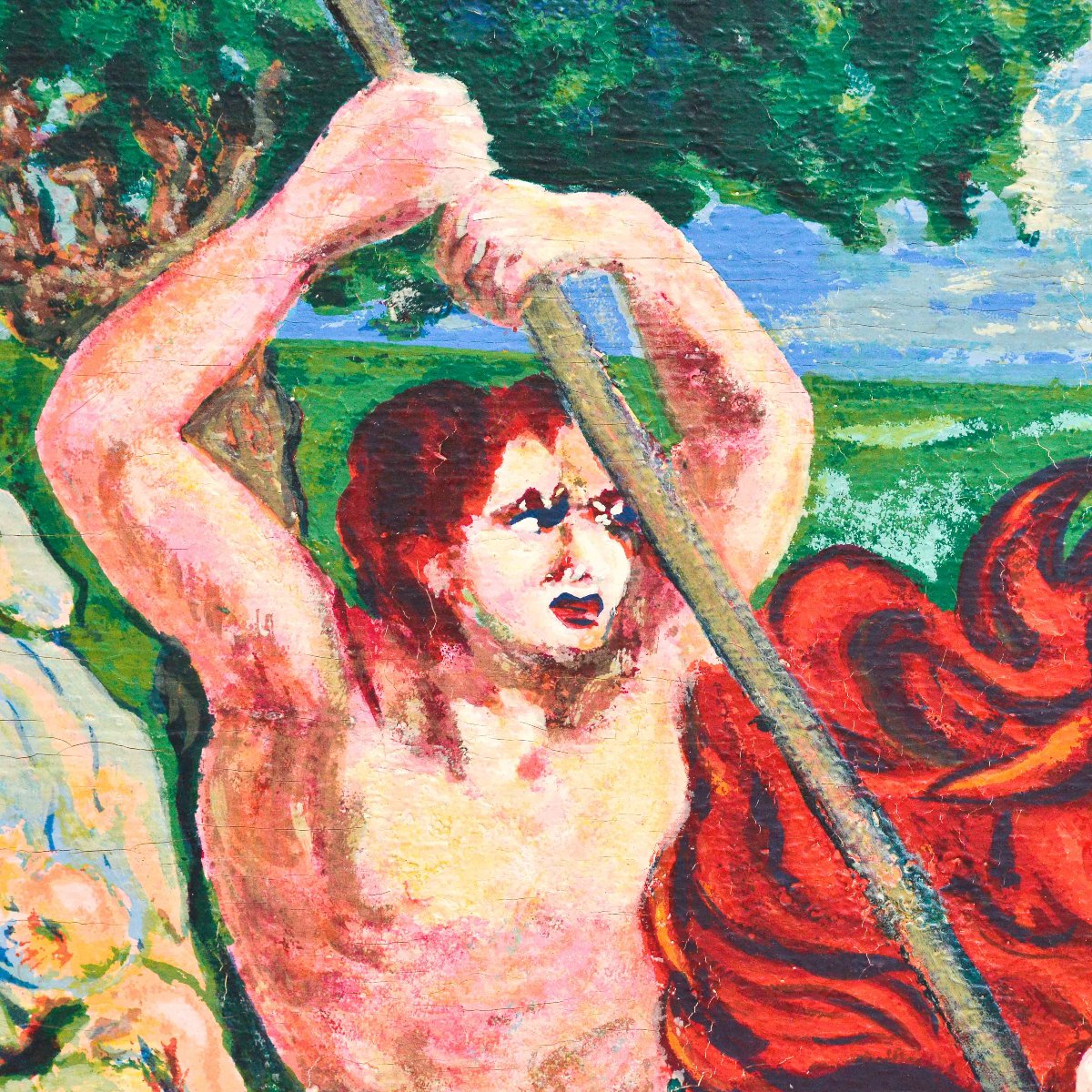Aligi Sassu, « La Battaglia », sérigraphie multimatière, signée, XXe siècle-photo-3