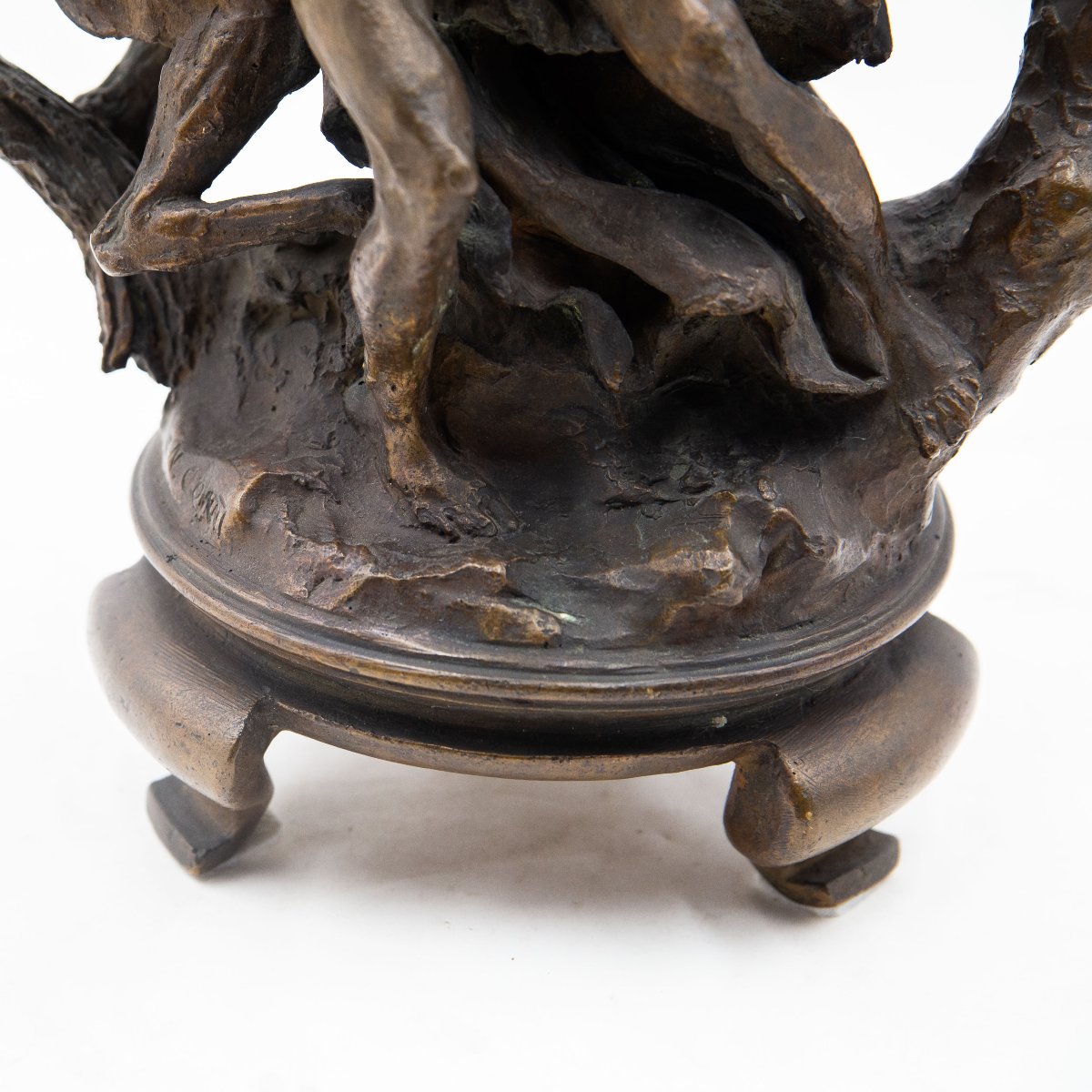 Nando Conti, « Persée et Pégase », en bronze, signé, XXe siècle-photo-4