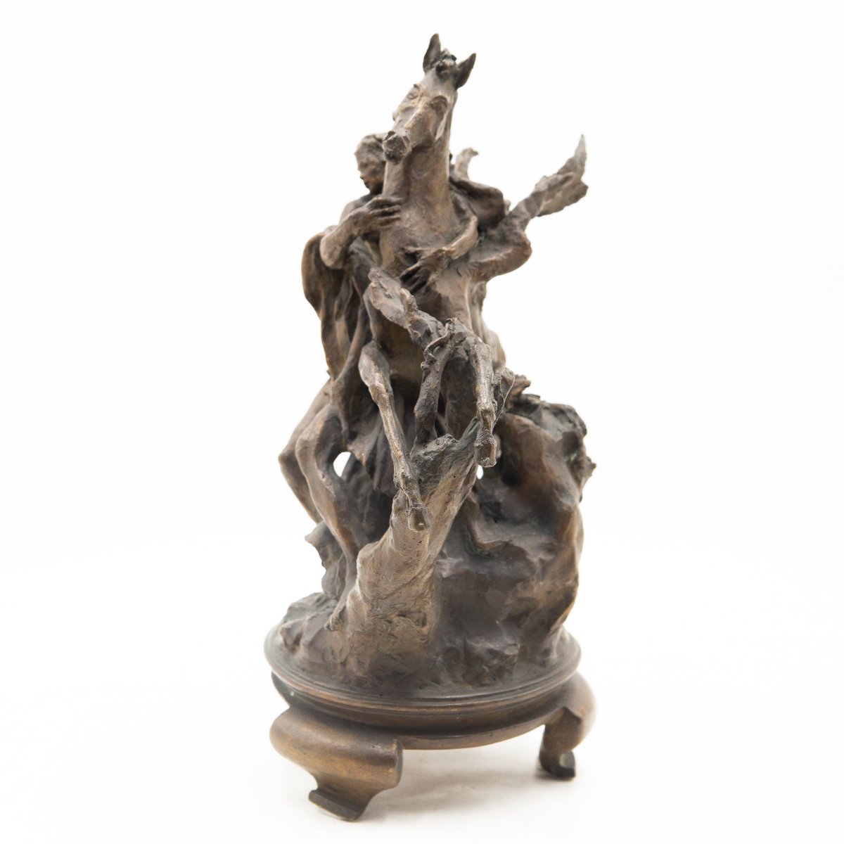 Nando Conti, « Persée et Pégase », en bronze, signé, XXe siècle-photo-6
