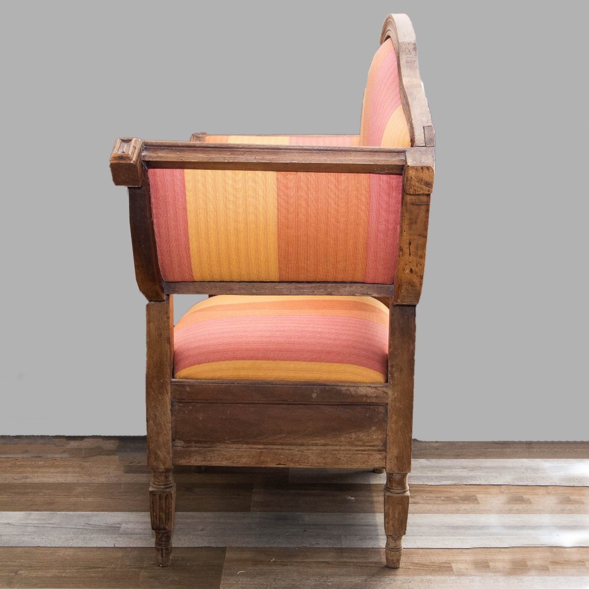 Fauteuil en noyer, originaire du Piémont, style Louis XVI, vers 1780-photo-3