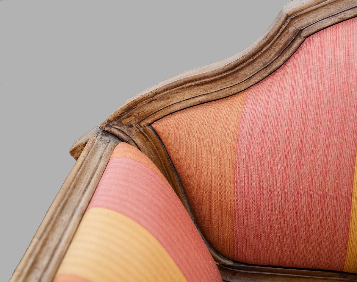 Fauteuil en noyer, originaire du Piémont, style Louis XVI, vers 1780-photo-4