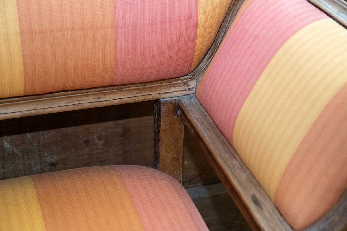 Fauteuil en noyer, originaire du Piémont, style Louis XVI, vers 1780-photo-5