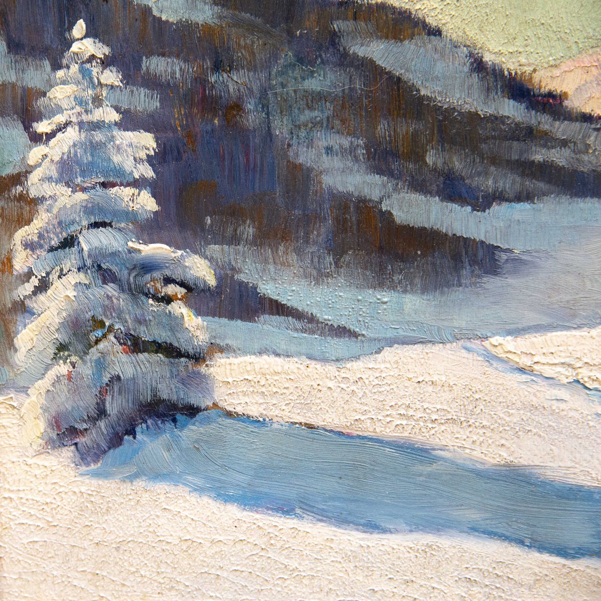 Angelo Abrate, "returning From Monginevro," Oil On Panel, Signed, 1925-photo-5