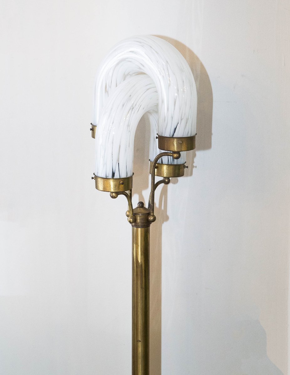  Aldo Nason pour Mazzega, laiton et verre de Murano, années 70-photo-2