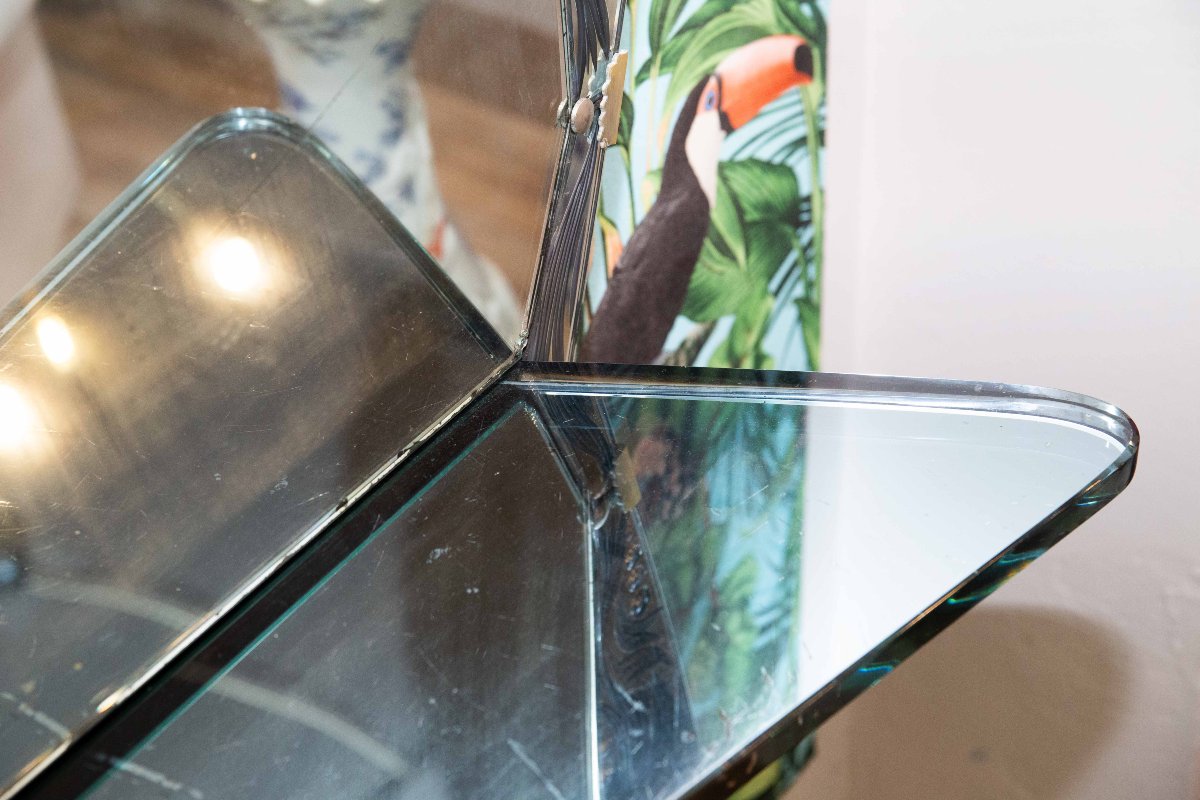 Cristal Art, Miroir avec étagère, 1960-photo-6