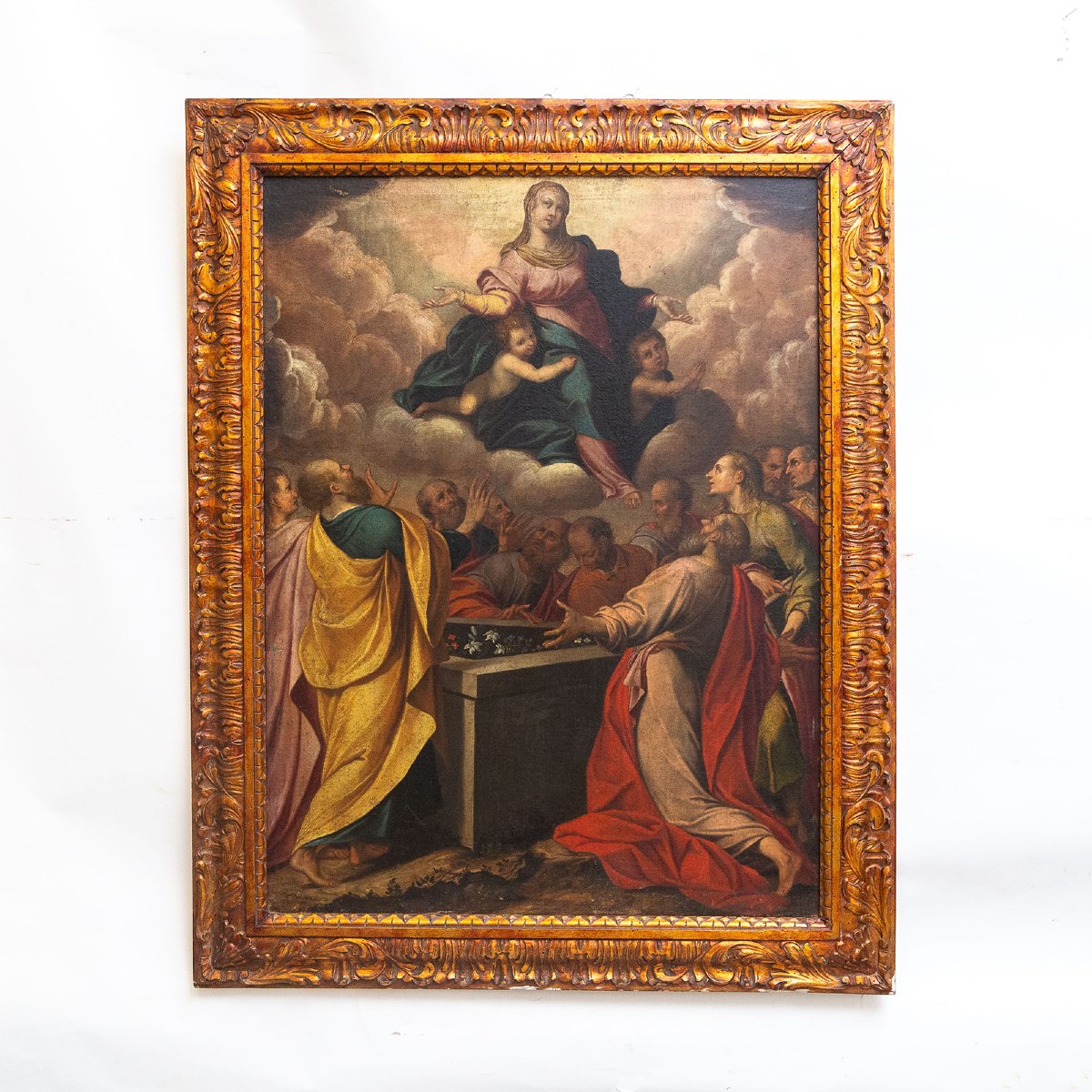 « L'Assomption de la Vierge », huile sur toile, XVIIIe siècle-photo-2