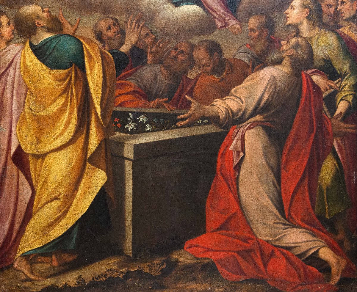 « L'Assomption de la Vierge », huile sur toile, XVIIIe siècle-photo-3