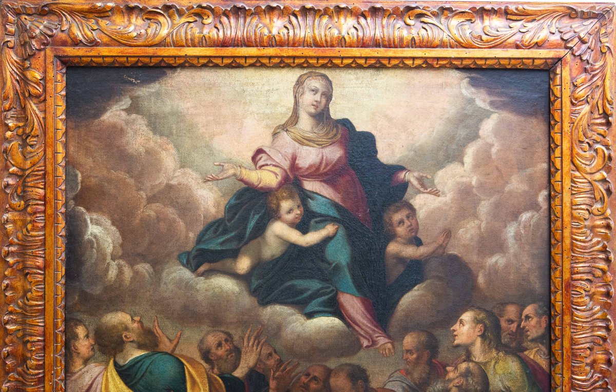 « L'Assomption de la Vierge », huile sur toile, XVIIIe siècle-photo-4