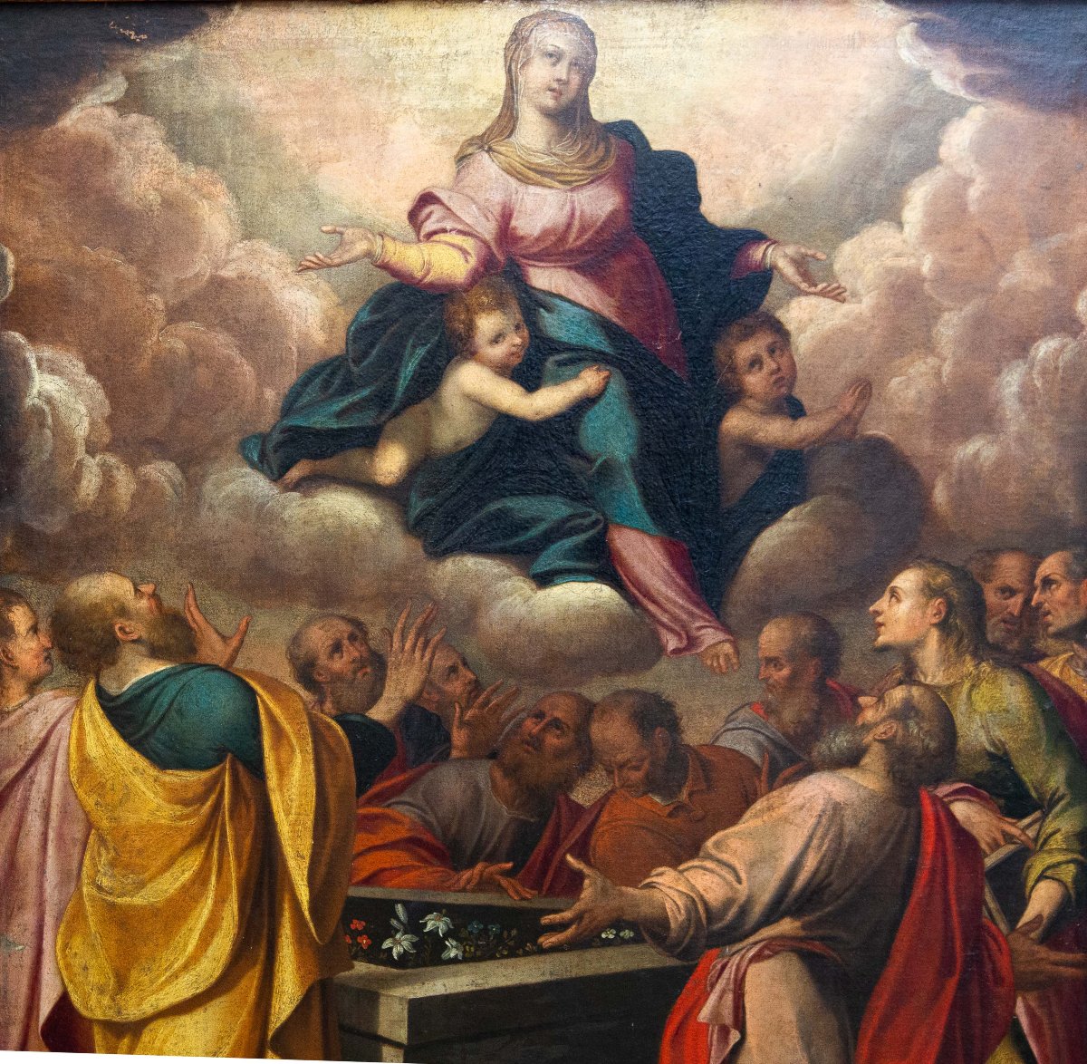 « L'Assomption de la Vierge », huile sur toile, XVIIIe siècle-photo-5