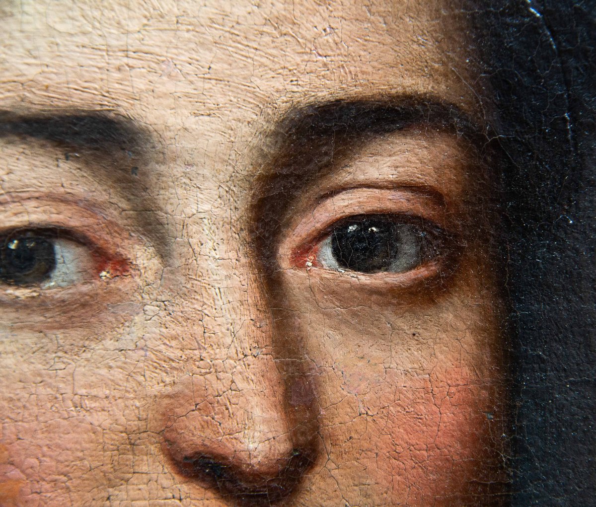 Portrait Of A Noblewoman, Oil On Canvas, 18th Century-photo-5