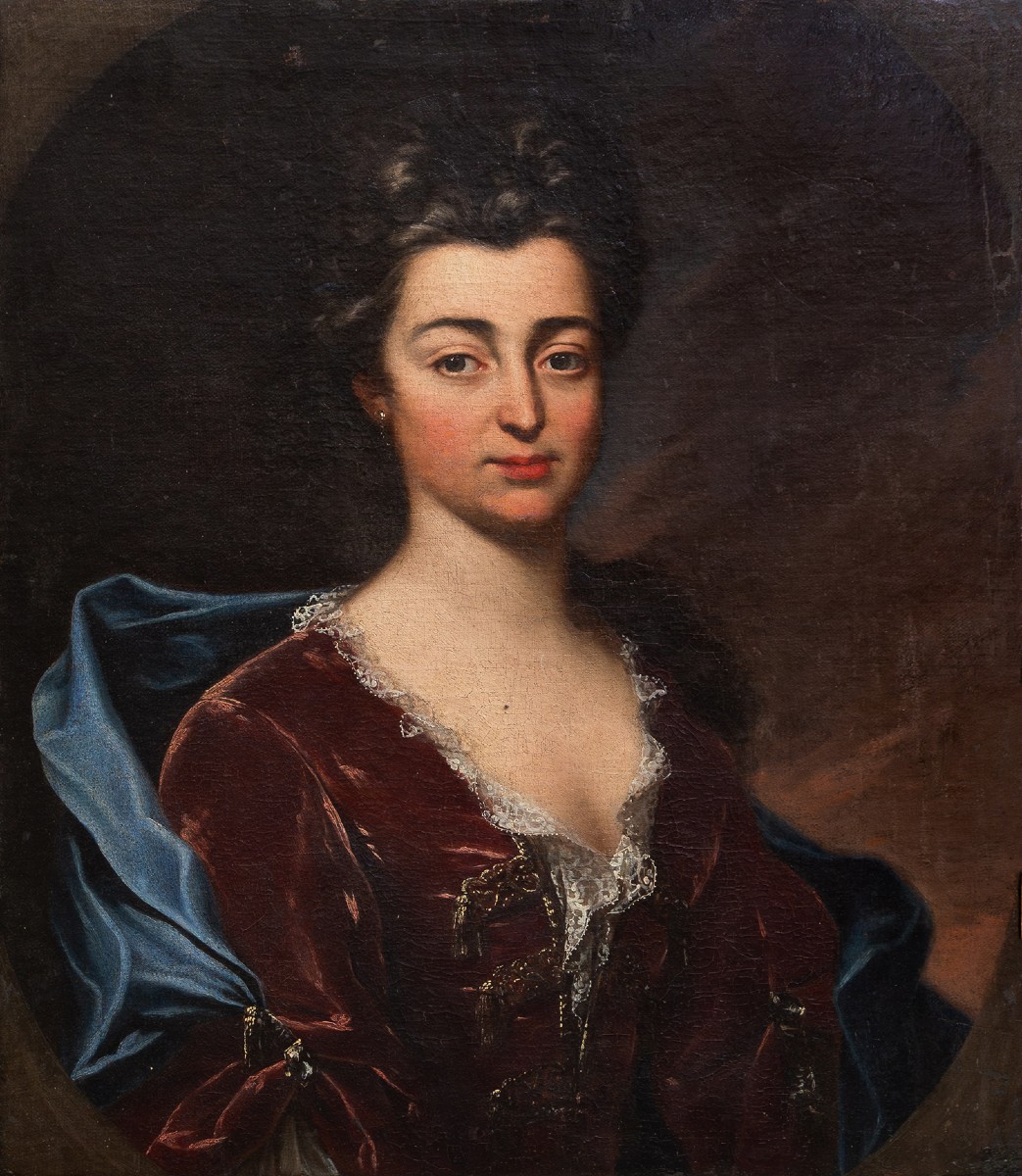Portrait Of A Noblewoman, Oil On Canvas, 18th Century