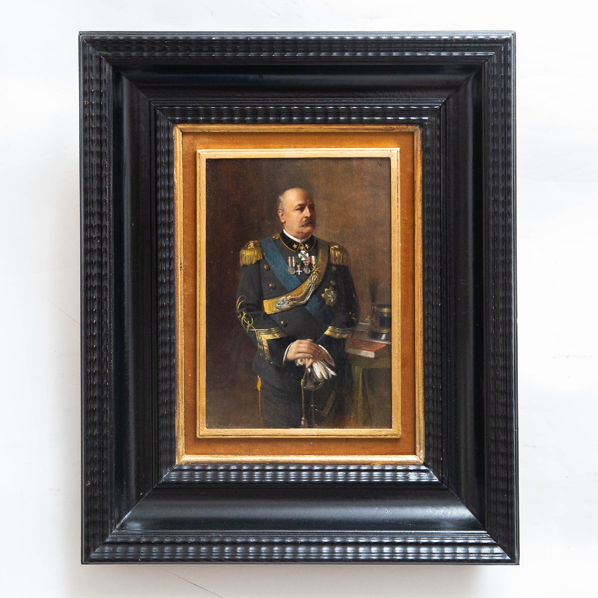Arturo Zanieri, "francesco Siacci," Oil On Panel, Signed, 1911-photo-4