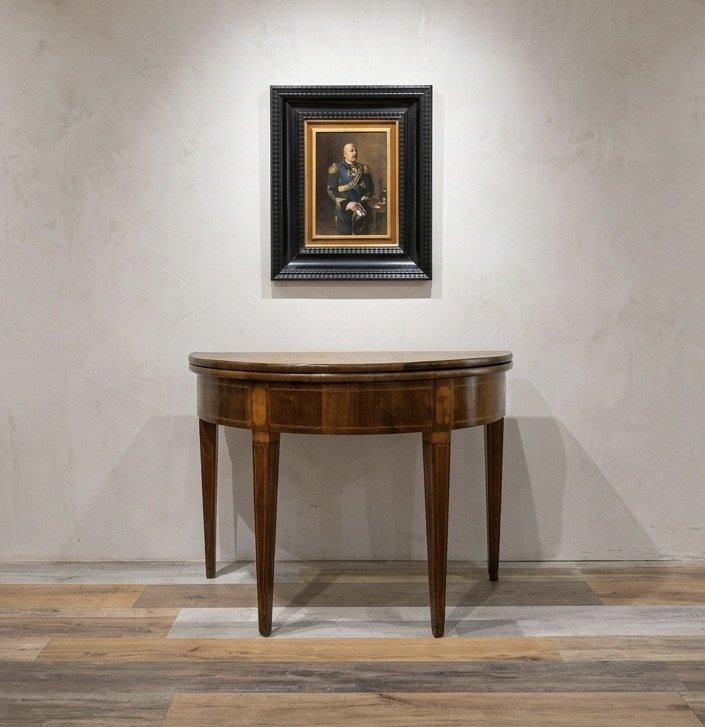 Arturo Zanieri, « Francesco Siacci », huile sur bois, signée, 1911-photo-2